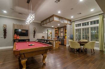clubhouse and pool table